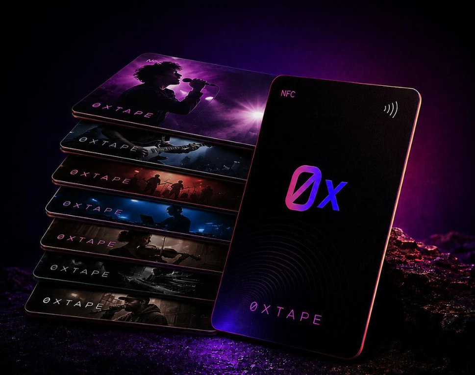 Une collection de cartes 0xTape illustrées d’univers musicaux différents